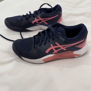 EUC Asics Dark Purple and Coral Tennis Shoes